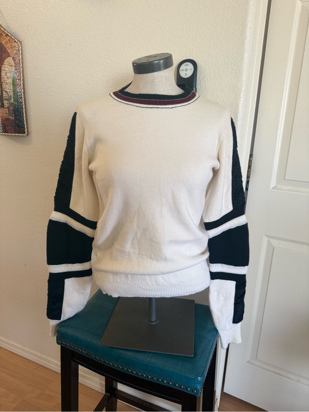 Belstaff Italy 100% Virgin Wool Colorblock Sweater | Size L